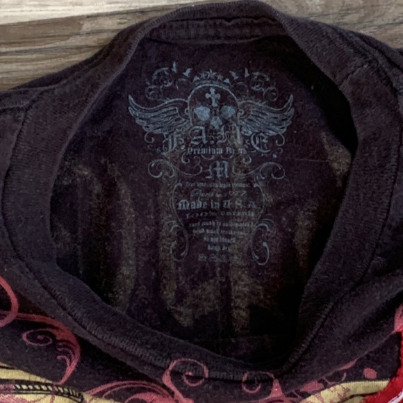 Respect Is Earned Not Given Skull Design Fame Ltd Shirt M Medium Vintage Shirt - Picture 6 of 8